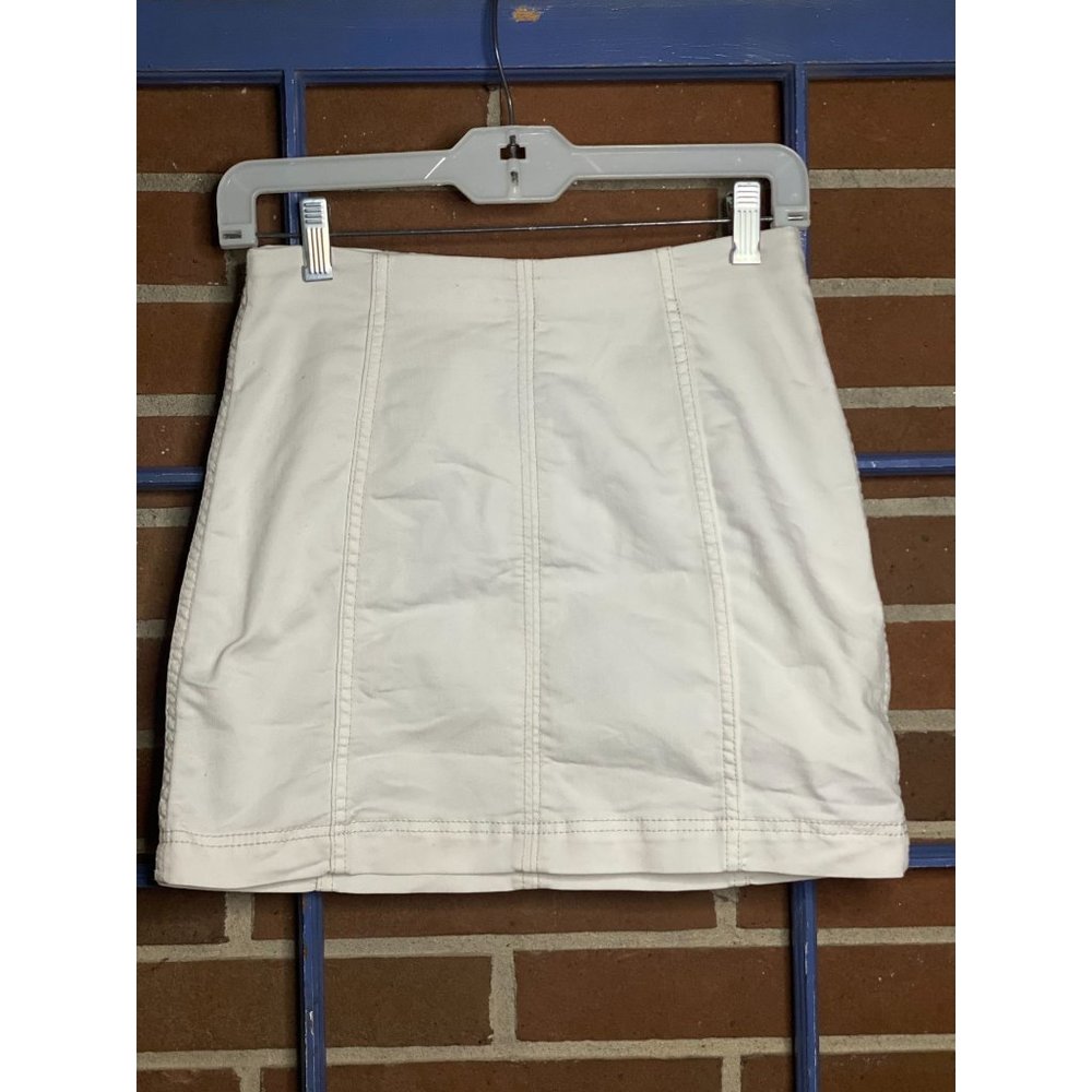 Free People White Mini Skirt